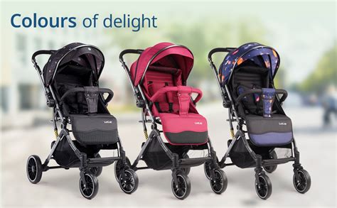 Buy LuvLap Alpha Baby Stroller/Pram with 5 Point Safety Harness ...