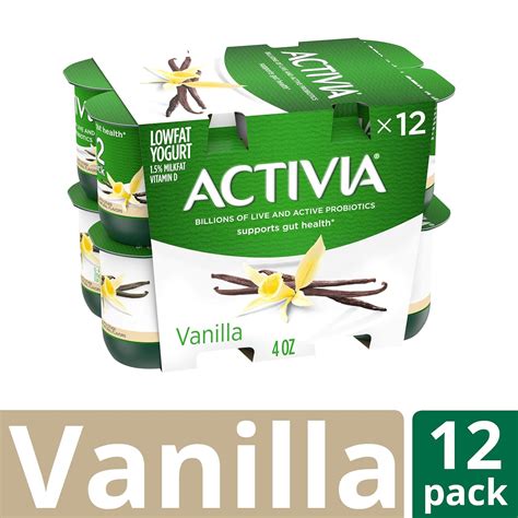 Buy Activia Probiotic Low Fat Yogurt, Vanilla, Non-GMO Project Verified ...