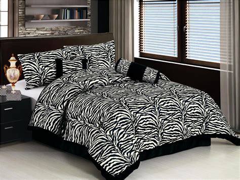 7-Piece Comforter with Zebra Design | Zebra bedding, Zebra print ...