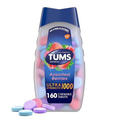 Buy TUMSUltra Strength Chewable Ant s for Heartburn and Indigestion , Assorted Berries - 160 ...