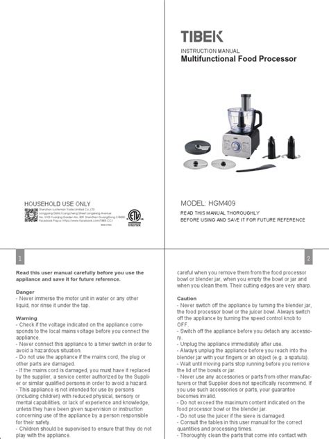 Food Processor User Guide 的图像结果
