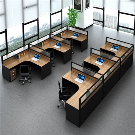 厂家直销板式办公桌 职员办公屏风电脑桌简易单人办公台桌椅组合-阿里巴巴