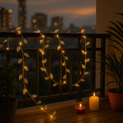 Golden Leaves 200 LED Curtain Fairy Lights – ECellStreet