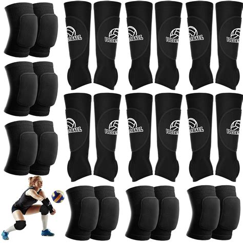 Amazon.com : Breathffy 6 Pairs Volleyball Knee Pads and 6 Pairs ...