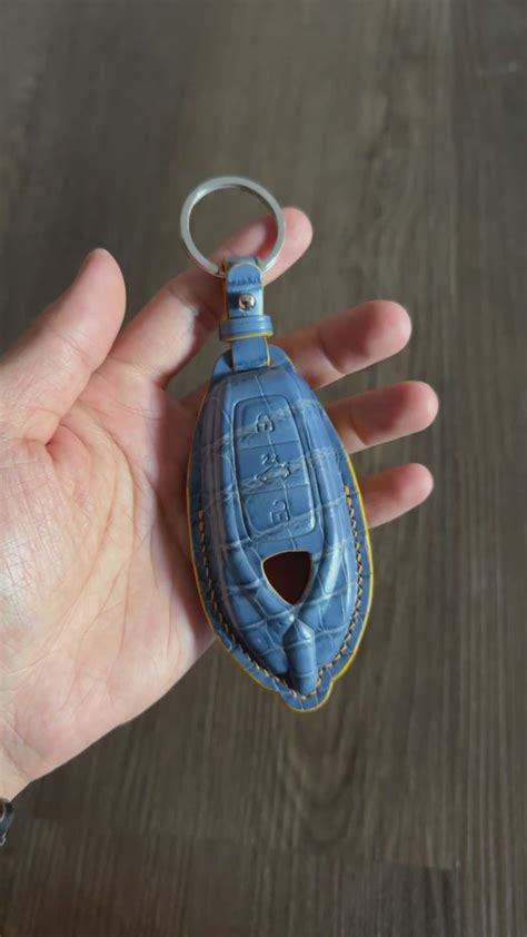 Lamborghini key fob cover, Crocodile leather Leather key case – Shao Leather