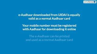 Aadhaar Card Download - How to Download & Print e-Aadhar Card Online