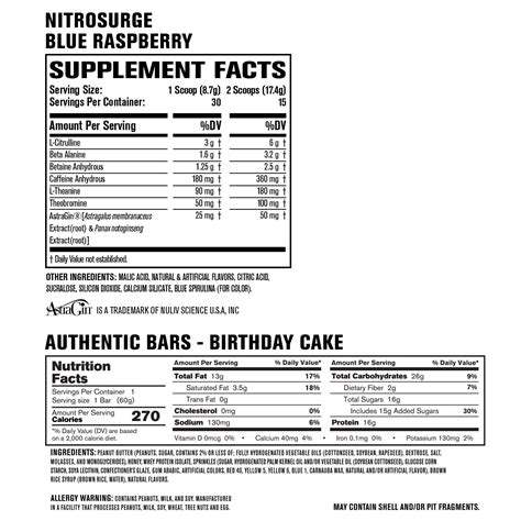 Buy Birthday Cake Authentic Bar Candy Protein Bar & Blue Raspberry ...