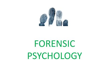 Introduction to Forensic psychology | PPT