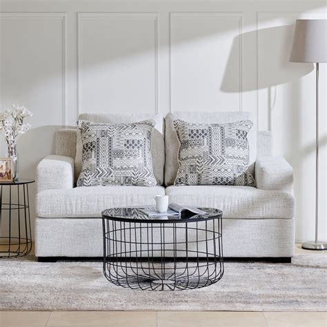 Buy Helios Nicole Fabric 2-Seater Sofa - Beige from Helios by Home ...