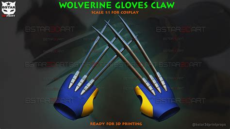 Wolverine Gloves Claw Weapon - Marvel Cosplay 3D Print Model by blackstar90