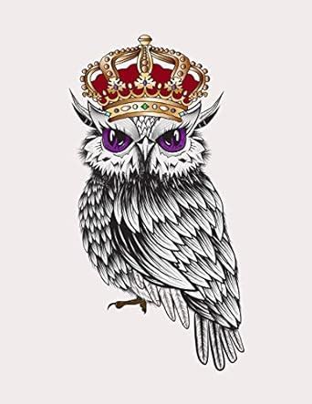 Majestic Queen Owl Graph Paper Notebook : Amazon.in: Books