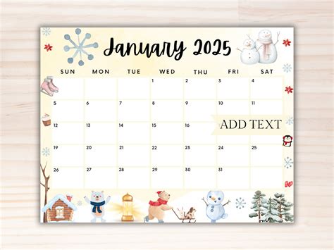 Free January 25 Calendar Printable 2024 - Get Yours! - Printables for ...