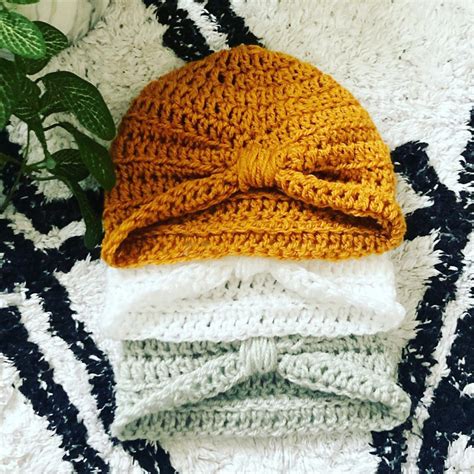 Crochet Baby Turban Hat. New Baby Gift. Made to Order. Photo - Etsy