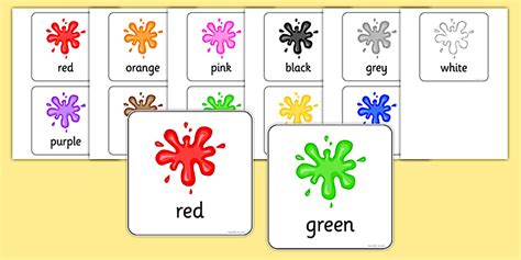 Printable Colours Flashcards (PDF) - Primary Resources