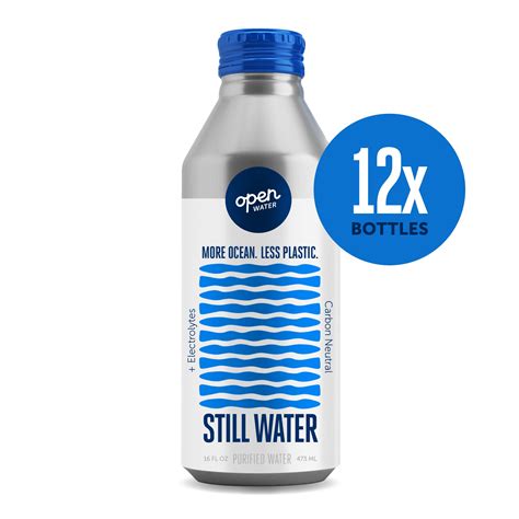 Open Water Still Bottled Water With Electrolytes, 16 Oz, Case Of 12 ...