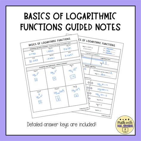 Logarithmic Function Basics 的图像结果