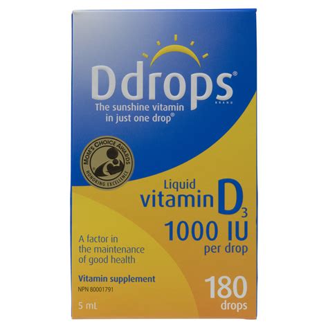 Buy Ddrops Vitamin D 1000 IU Liquid 180 Drops | Safeway Canada