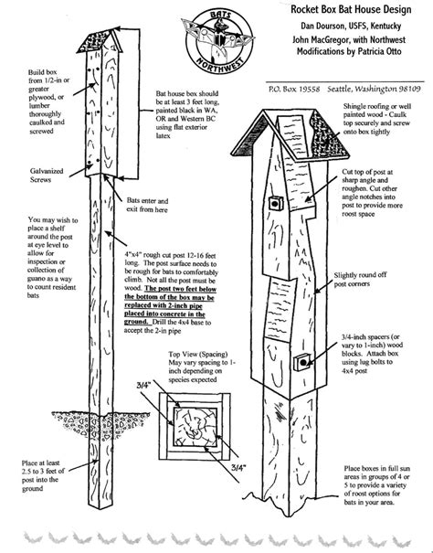Free Printable Bat House Plans