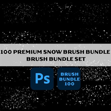 100 Snow Brushes for Photoshop, Photoshop Brush, Brushes Bundle, Snow ...