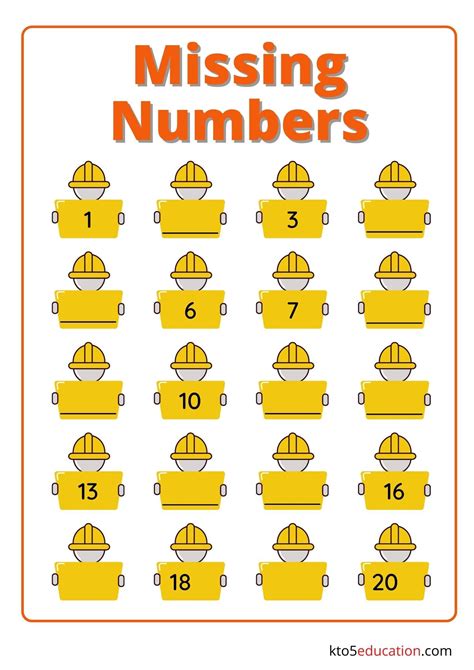 Free Missing Numbers Worksheet 1 to 20 Missing Number Worksheets ...