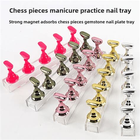 Nail Practice Crystal Base Finger Holder Beginner Fixed Color Card Nail ...