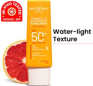 Dot & Key Sunscreen - SPF 50 PA++++ Vitamin C + E Super Bright ...