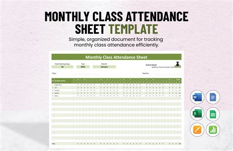 Student Attendance Sheet In Excel Template