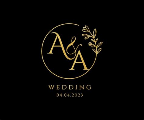 Vector aa initial wedding monogram logo wedding logo design custom ...