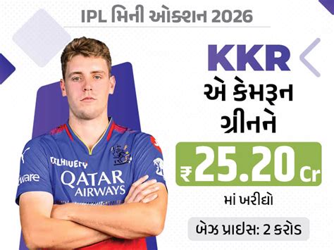 IPL 2026 Auction LIVE Updates; Cameron Green Liam Livingston Kartik ...