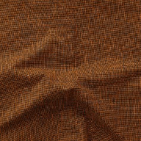 Pure Cotton Brown With Black Mini Small Checks Fabric – Sanskruti