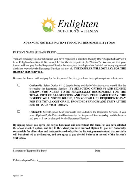 Fillable Online Sample Acknowledgement Of Non-Payment Form. This ...