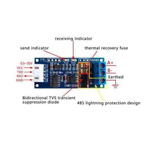 Buy TTL Serial Port to RS485 Converter Board Module Online In India at ...