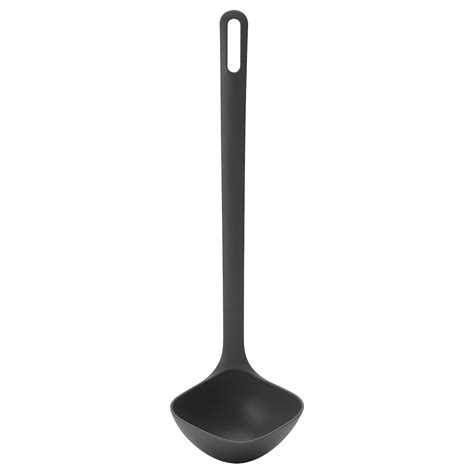 FULLÄNDAD soup ladle, grey, 31 cm (12") - IKEA