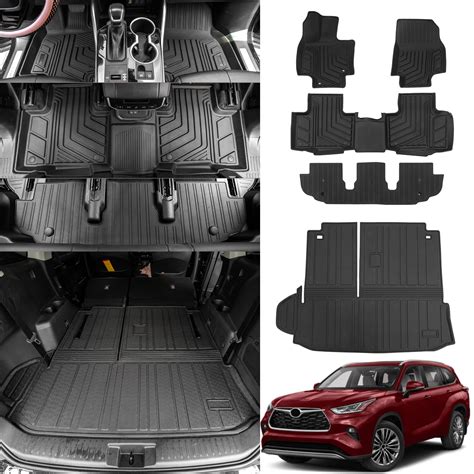Bomely Floor Mats Compatible With 2020 2024 Toyota Highlander Cargo ...
