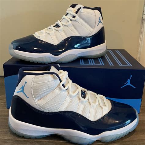 Never worn! Air Jordan 11 Retro White/University Blue Men’s Shoe ...