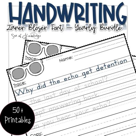 Free Zaner-Bloser Handwriting Worksheets: Print & Learn! - Printable ...