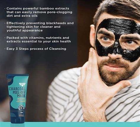 Beardhood Charcoal Peel-Off Mask | Bamboo Extracts, Nutrients, and ...