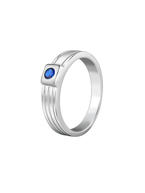 Buy GIVA 925 Silver Blue Horizon Ring For Men Online