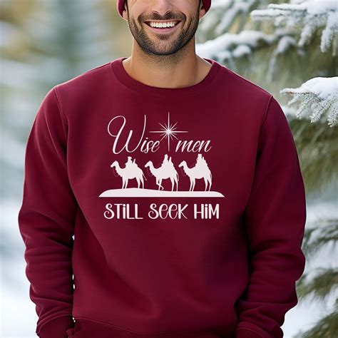 Christian Christmas Sweatshirt for Men, Nativity Christmas Sweatshirt ...