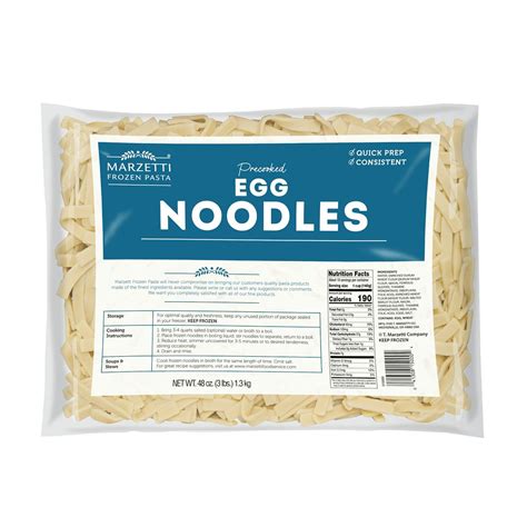 Marzetti Frozen Pasta IQF Precooked Egg Noodles