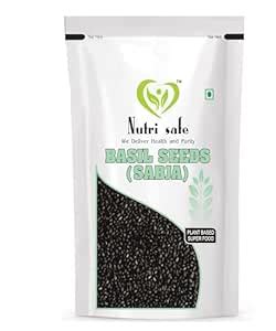 Nutri Safe Raw Organic Basil/Sabja Seeds (Pouch) | Superfood - helps in ...