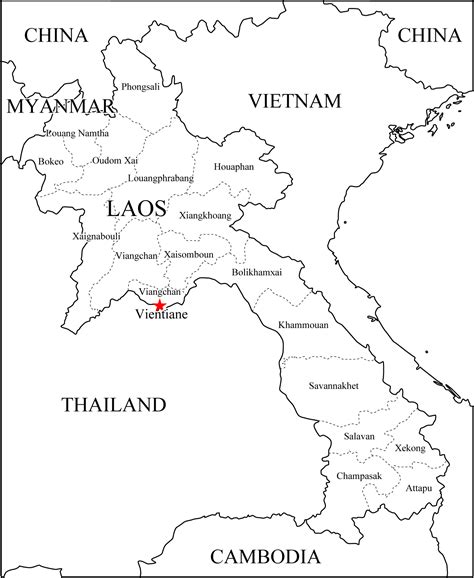 Asia Laos Map • Mapsof.net
