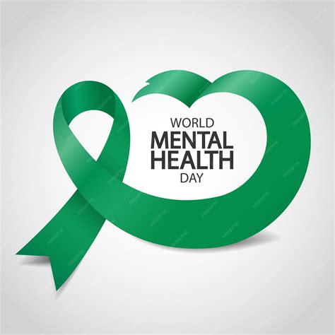 Premium Vector | World Mental Health Day Ribbon