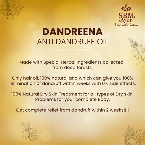 Buy SBM AYUR DANDREENA DANDRUFF HAIR OIL 100 ML Online & Get Upto 60% ...