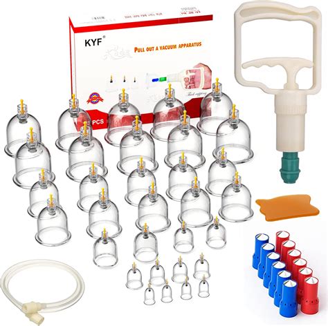 Amazon.com: KURGLAS Professional Cupping Therapy Set [24 Cups] - Cupping Therapy Sets with ...