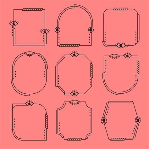 Flat design minimalist linear frame | Free Vector