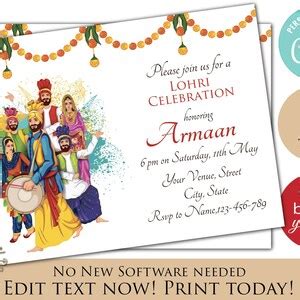 Buy Lohri Invitations as Lohri Party Invites, Punjabi Invites & Jago ...