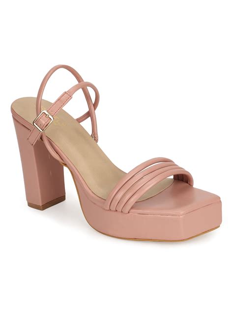 Nude PU Strappy Platform Heel Sandals (TC-SLC-B61-NUD) – Truffle Collection