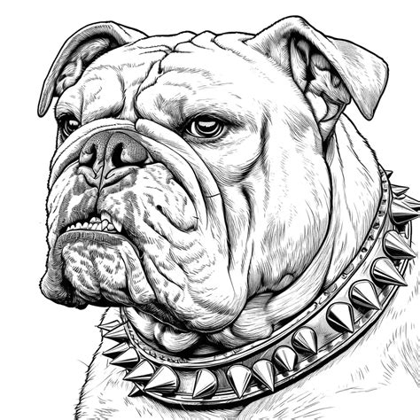 Muscular bulldog coloring page Lulu Pages