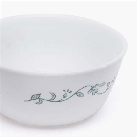 Buy CORELLE Livingware Series White Printed Vitrelle Glass Dessert Bowl ...